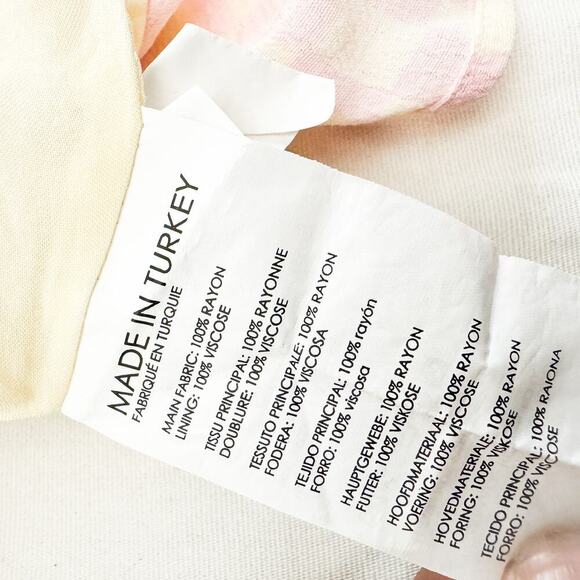 Club Monaco Short Sleeve Checkered Plaid Pink Cream Dress Size 6 - Picture 4 of 5